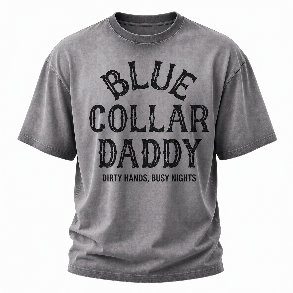 Hardworking Blue Collar Dad Graphic Tee