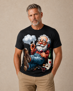 Happy Old Man Wine Cheers Print Graphic Tee
