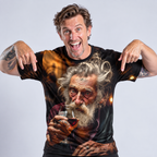 Red Wine Old Man Humor Legendary Tee