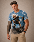 Legendary Old Man Skateboard Graphic Street Tee