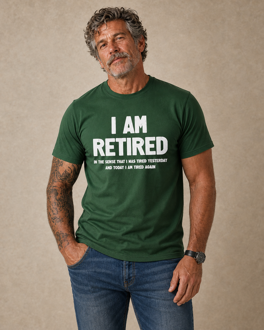 Retired Tired Again Funny Statement Shirt