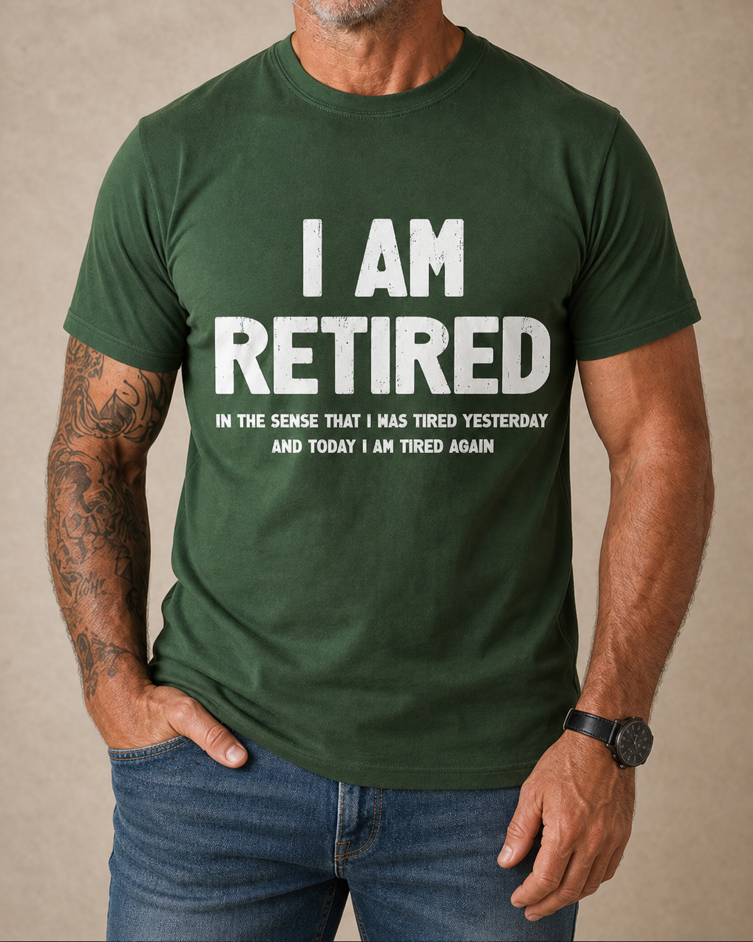 Retired Tired Again Funny Statement Shirt