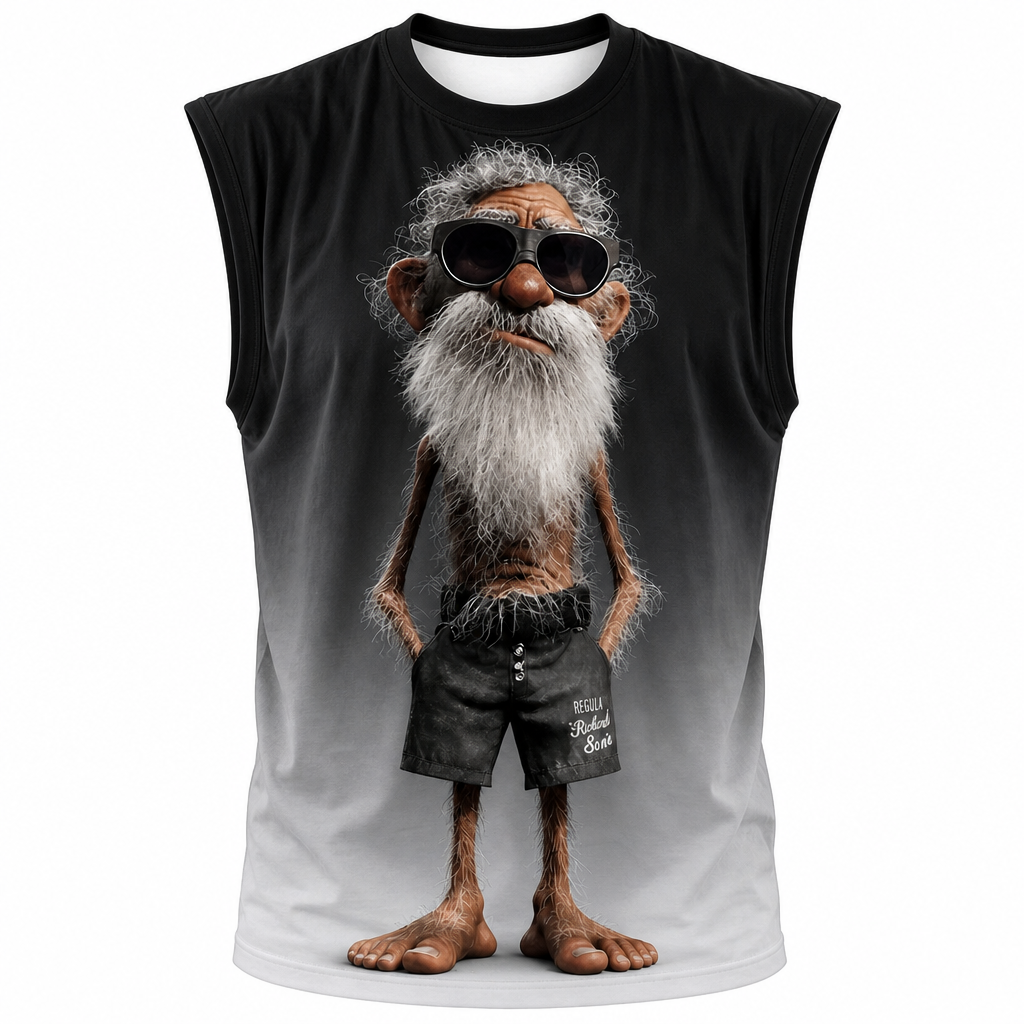 Legendary Old Man 3D Print Sleeveless Tee