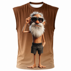 Legendary Old Man 3D Print Sleeveless Tee