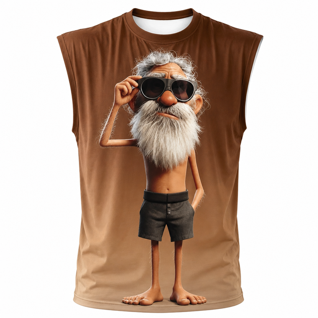 Legendary Old Man 3D Print Sleeveless Tee