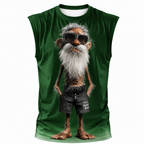 Legendary Old Man 3D Print Sleeveless Tee