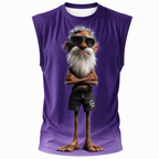 Legendary Old Man 3D Print Sleeveless Tee