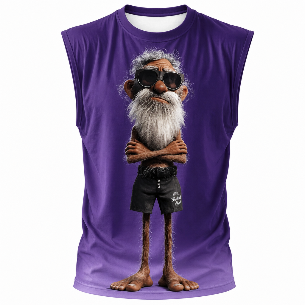 Legendary Old Man 3D Print Sleeveless Tee
