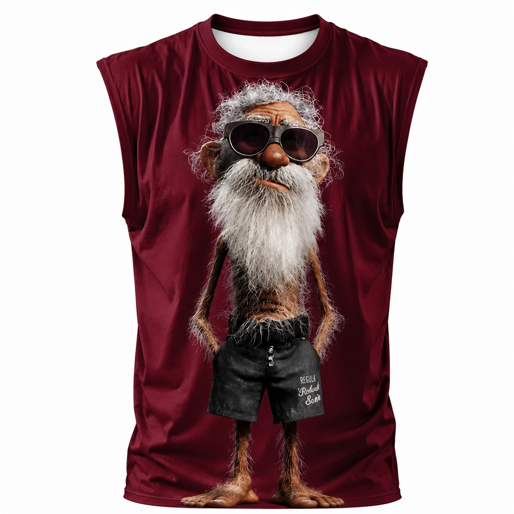 Legendary Old Man 3D Print Sleeveless Tee
