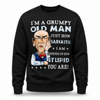 Funny Grumpy Old Man Casual Graphic Crewneck Sweatshirt Gift