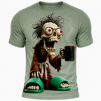 Funny Exaggerated Skull Graphic Tee