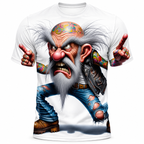 Legendary Old Man 3D Print Graphic Tee