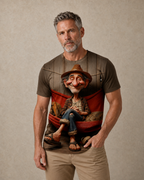 Funny Old Man Humor Graphic Print Tee