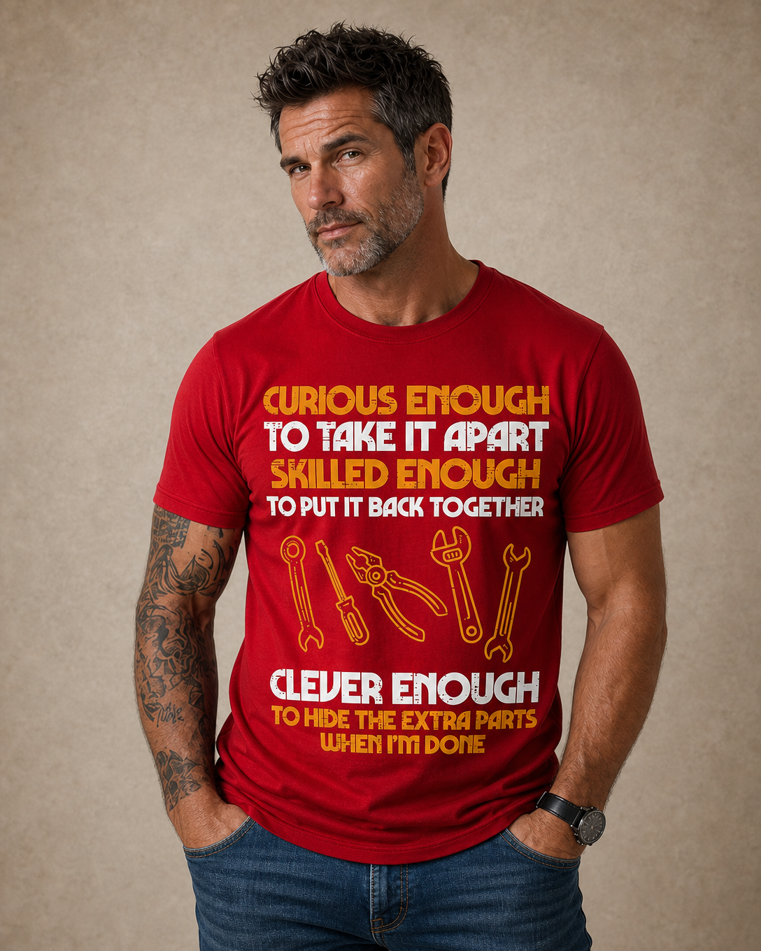 Skilled Mechanic Hidden Parts Graphic Shirt