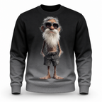 Classic Old Man Streetwear Graphic Casual Crewneck Sweatshirt