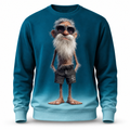 Classic Old Man Streetwear Graphic Casual Crewneck Sweatshirt