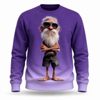 Classic Old Man Streetwear Graphic Casual Crewneck Sweatshirt