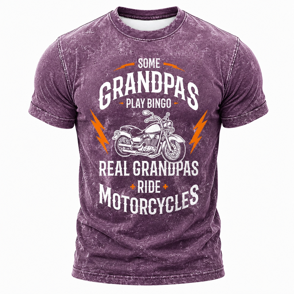 Real Grandpas Ride Motorcycles Graphic Tee