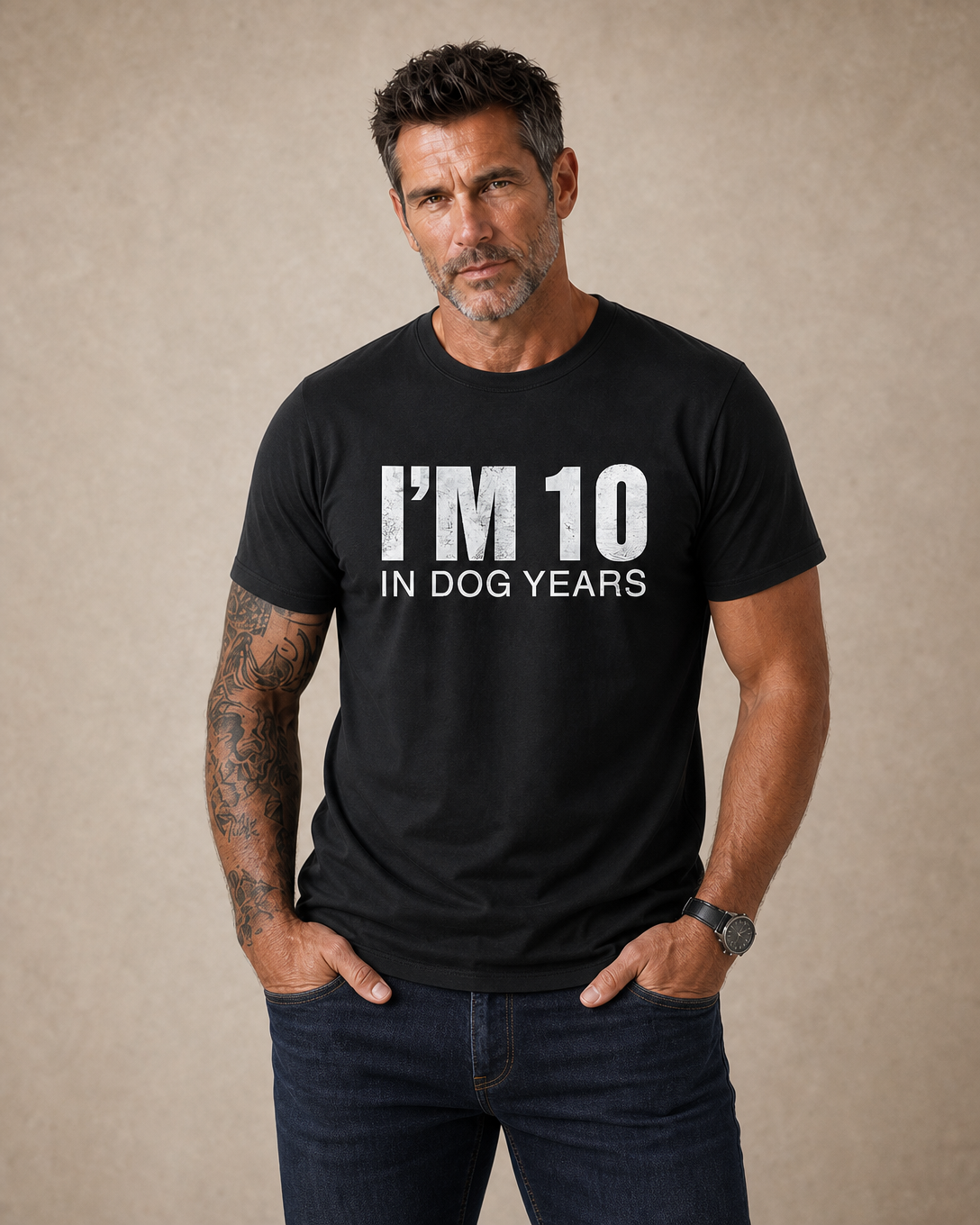 Funny Quote Dog Years Age Joke Graphic Shirt