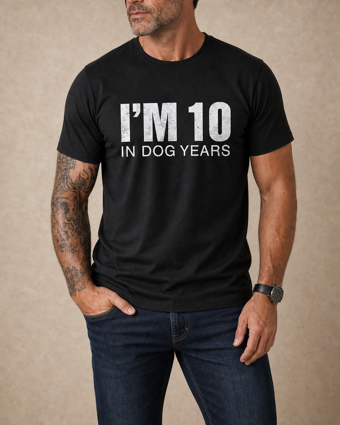 Funny Quote Dog Years Age Joke Graphic Shirt