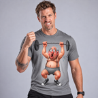 Ombre Fitness Bodybuilding  Old Man 3D Graphic Print Tee