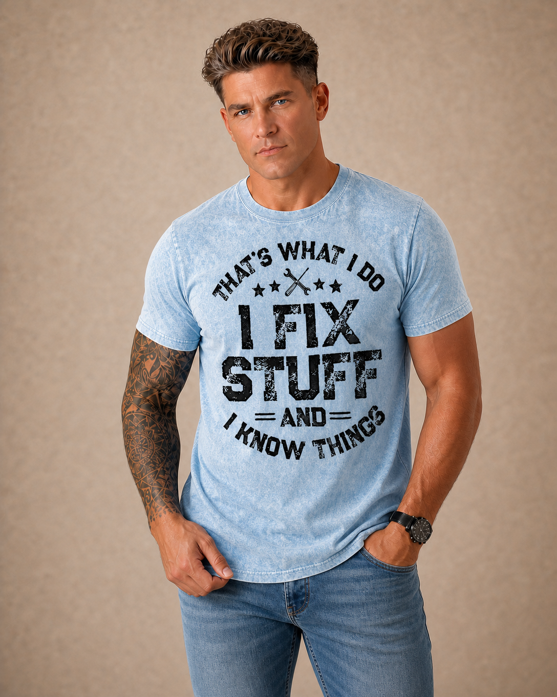 Fix Stuff Mechanic Repairman Funny Graphic Tee
