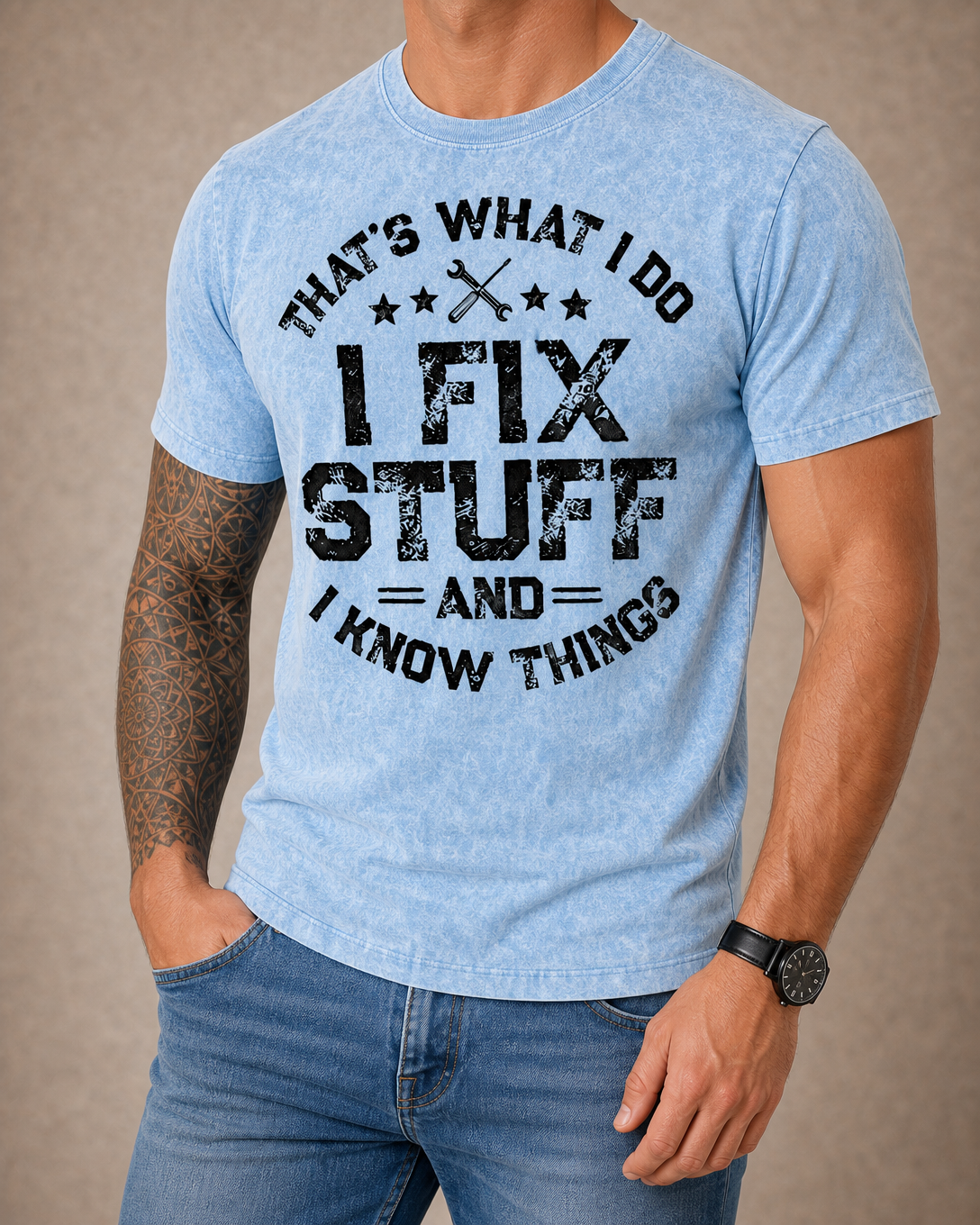 Fix Stuff Mechanic Repairman Funny Graphic Tee