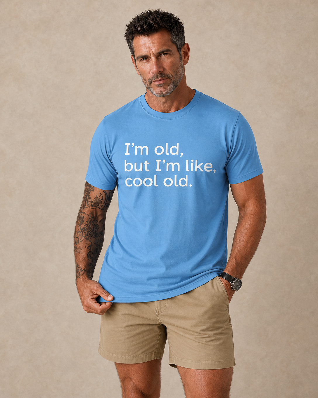 Classic Old Man Funny Quote Print Graphic Tee Shirt