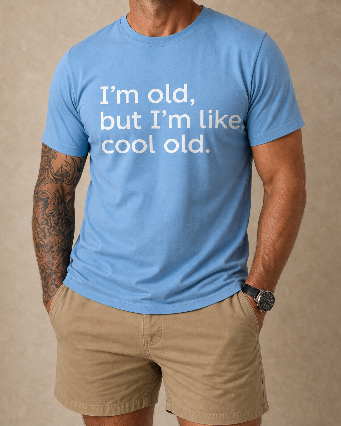 Classic Old Man Funny Quote Print Graphic Tee Shirt