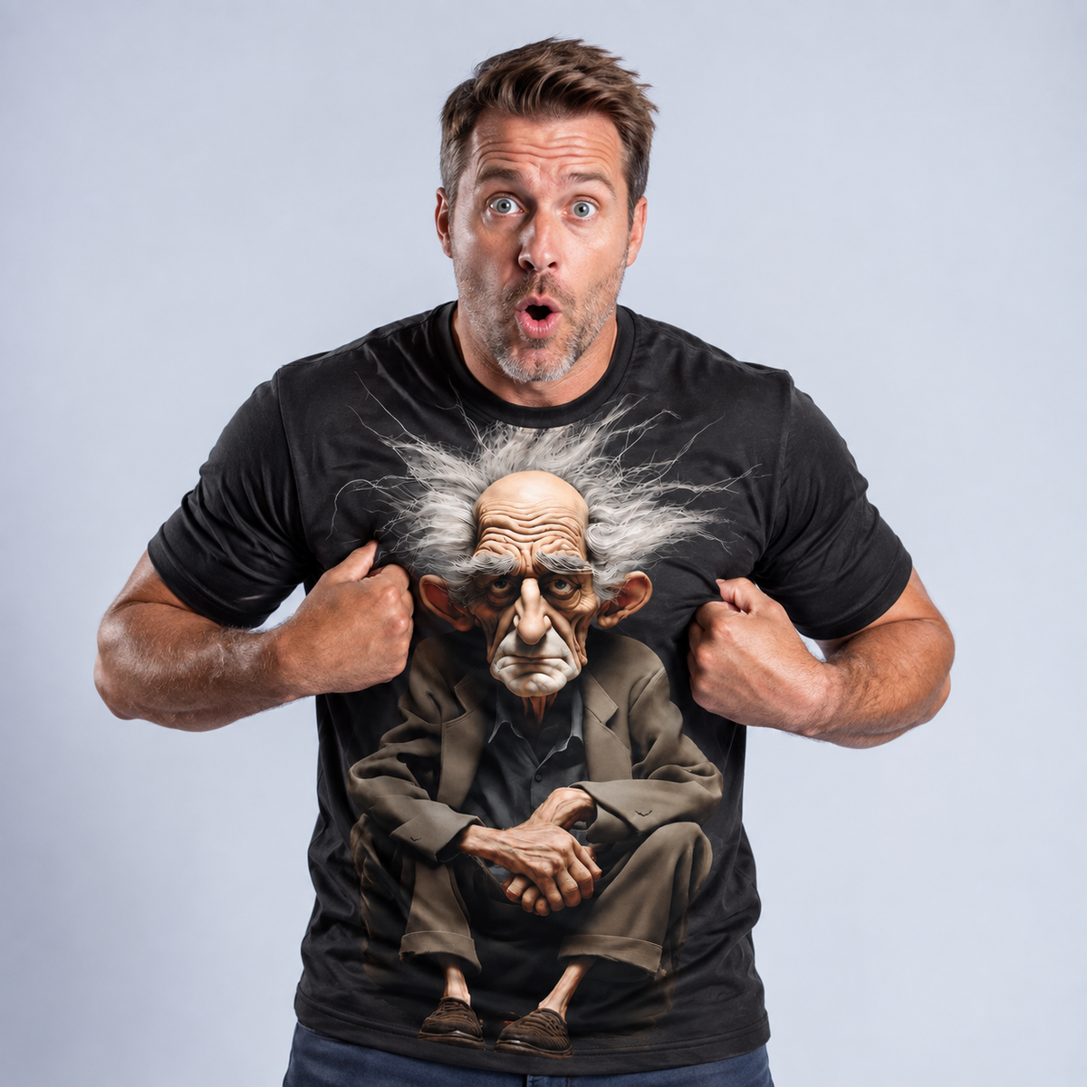 Legendary Funny Old Man Graphic Print Tee