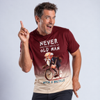 Never Underestimate An Old Man On A Bike Riding T‑Shirt