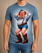 Funny Humor Ombre Old Man 3D Graphic Print Tee