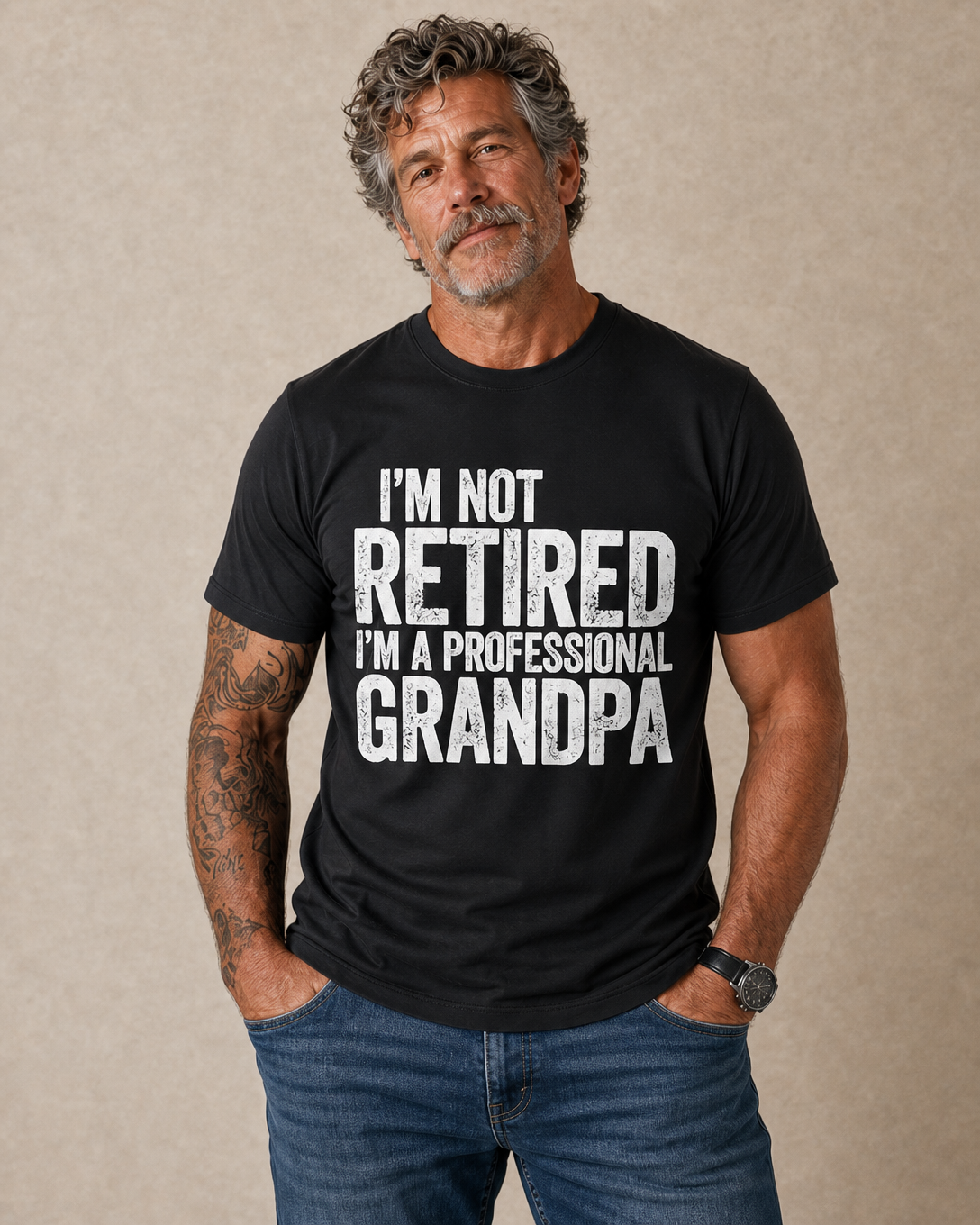 Professional Grandpa Retirement Humor Graphic Shirt