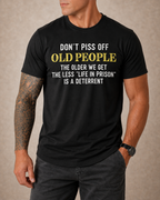 Funny Old People Warning Graphic Shirt