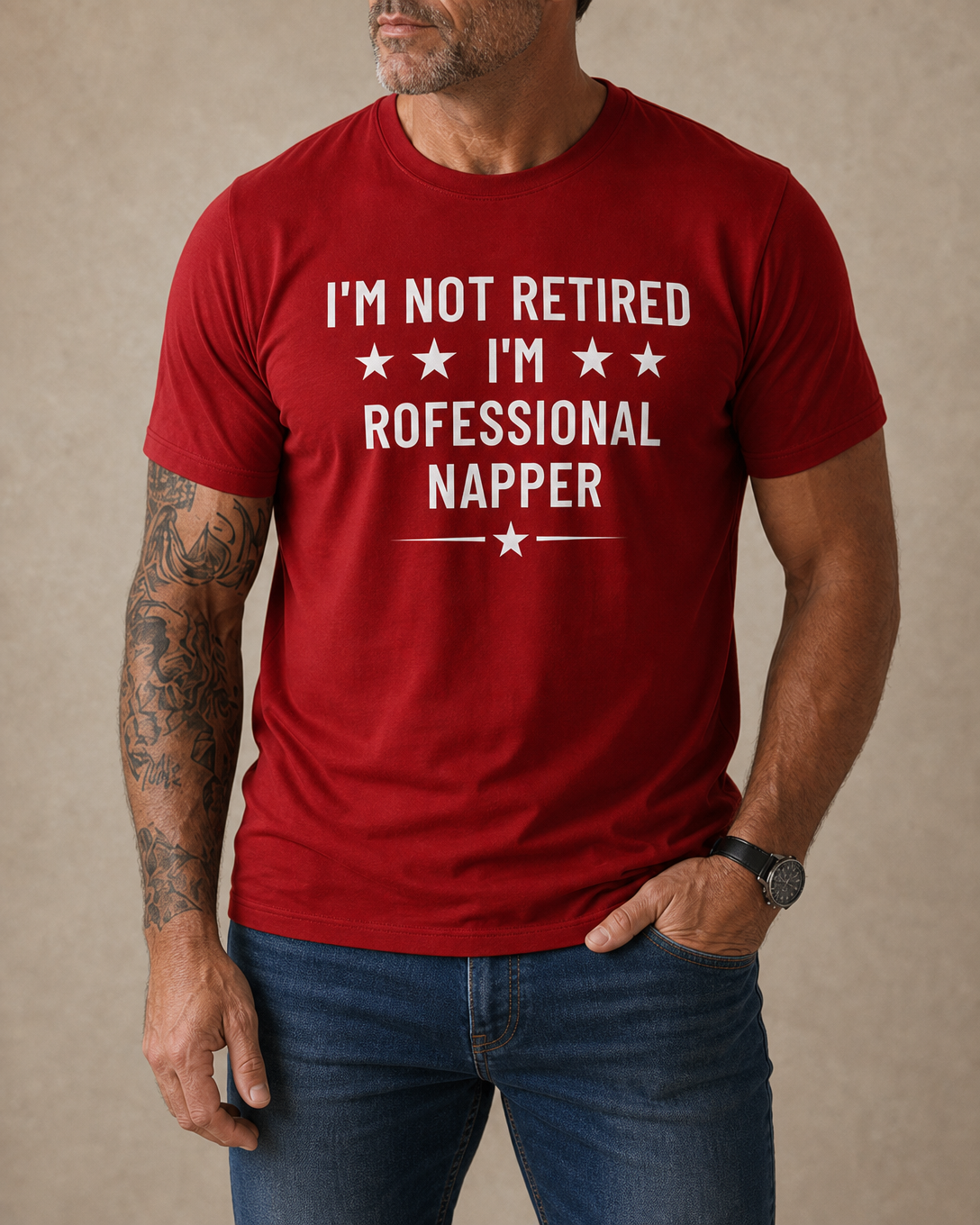 Professional Napper Retired Humor Graphic Tee