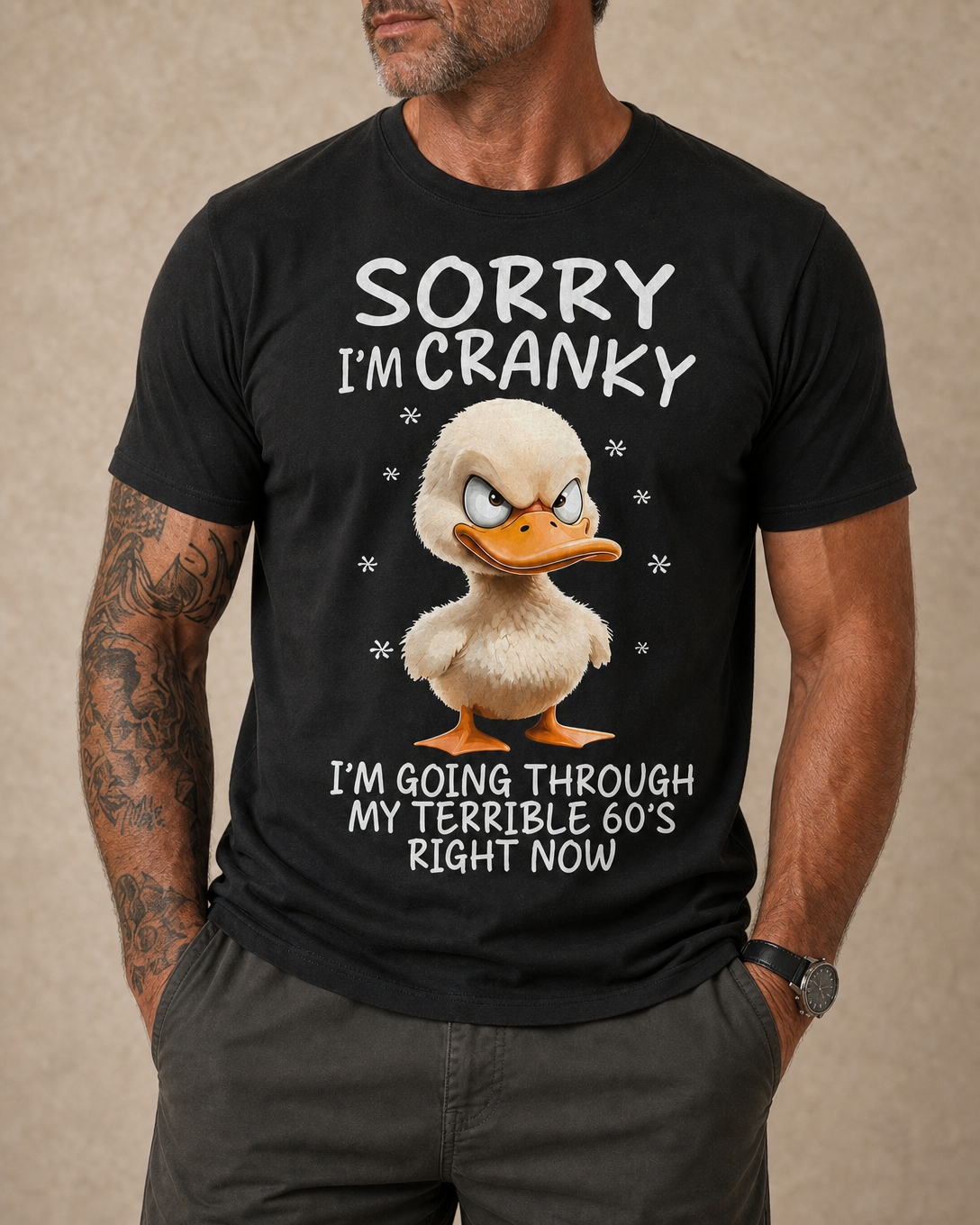 Grumpy Old Bastard Warning Graphic Tee