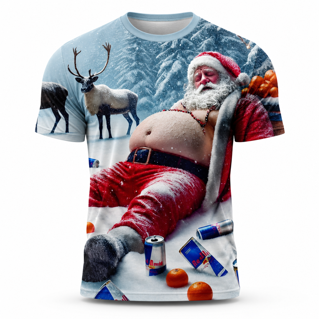 Santa Claus Legendary Old Man Holiday Graphic Tee Shirt