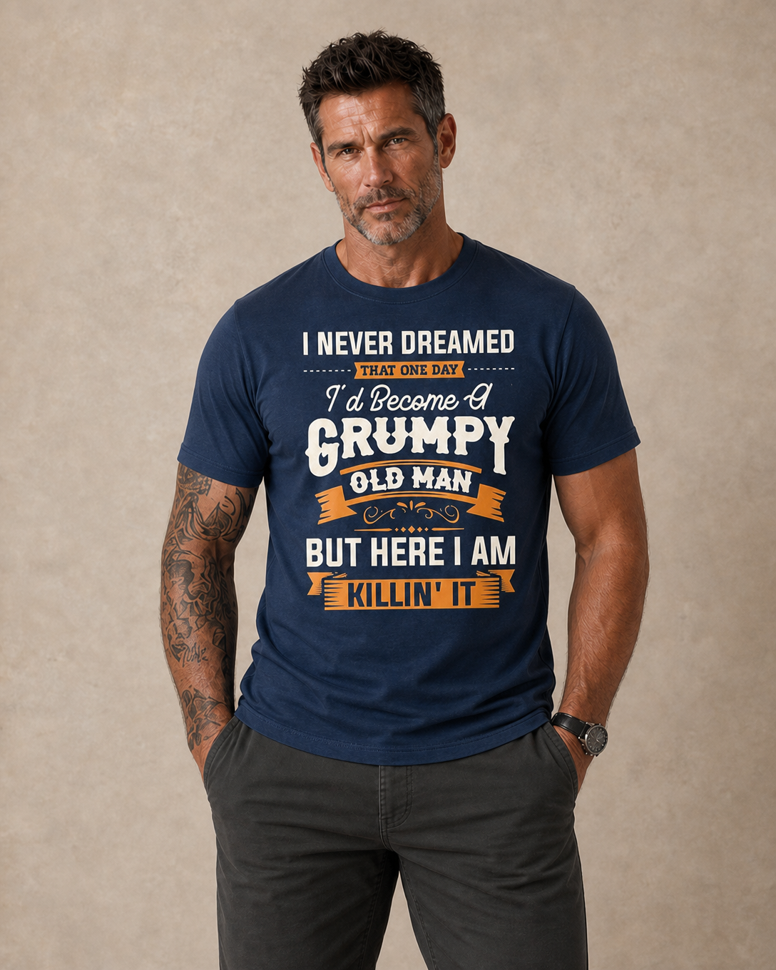 Danger Grumpy Old Man Warning Graphic Tee