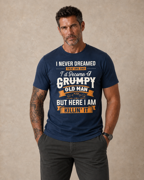 Danger Grumpy Old Man Warning Graphic Tee