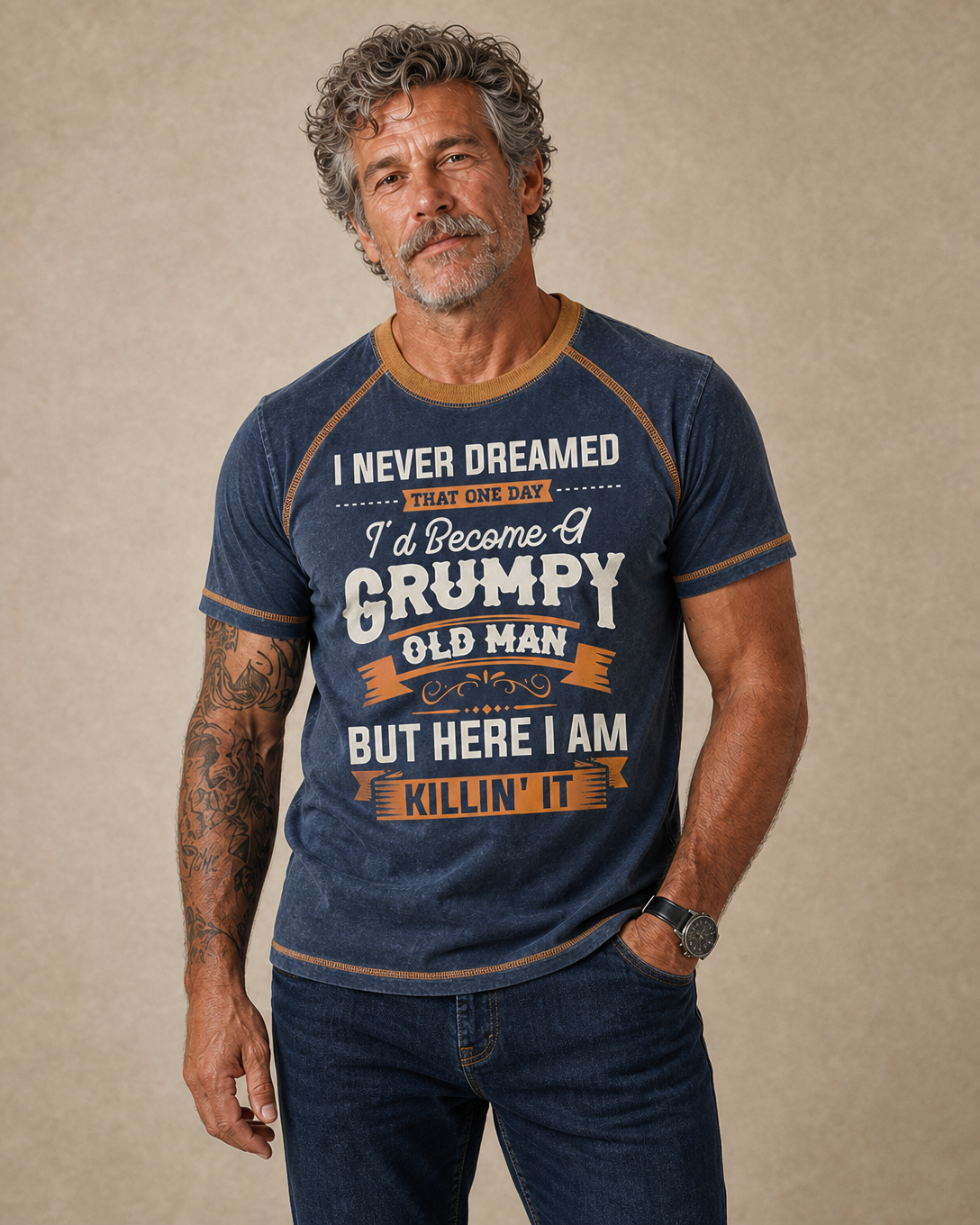Never Dreamed Grumpy Old Man Graphic Shirt