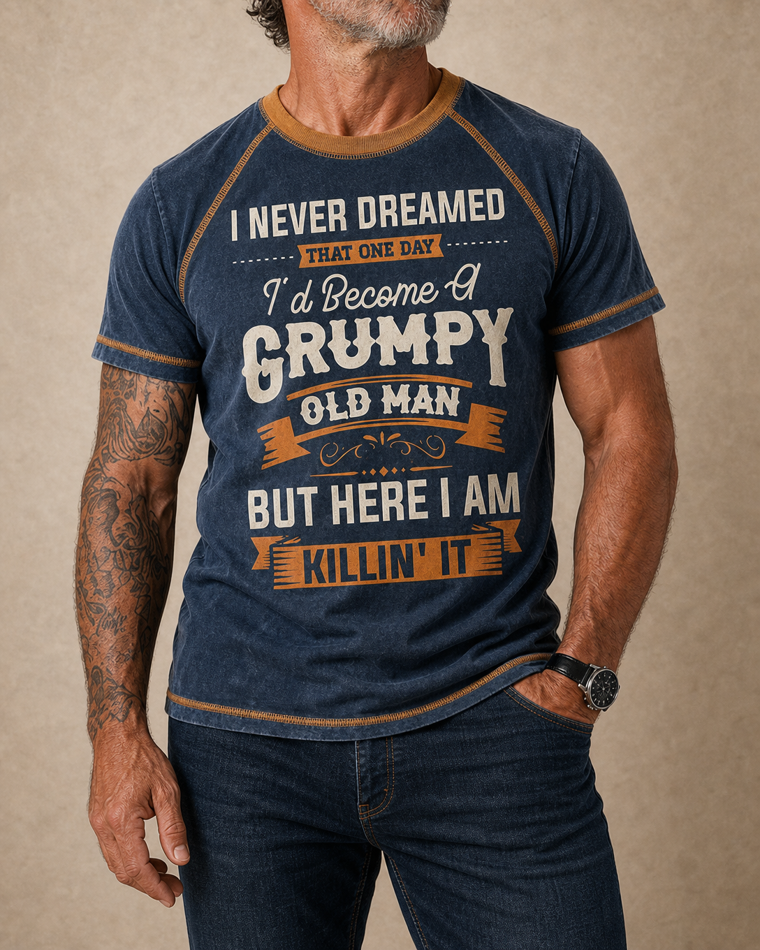 Never Dreamed Grumpy Old Man Graphic Shirt