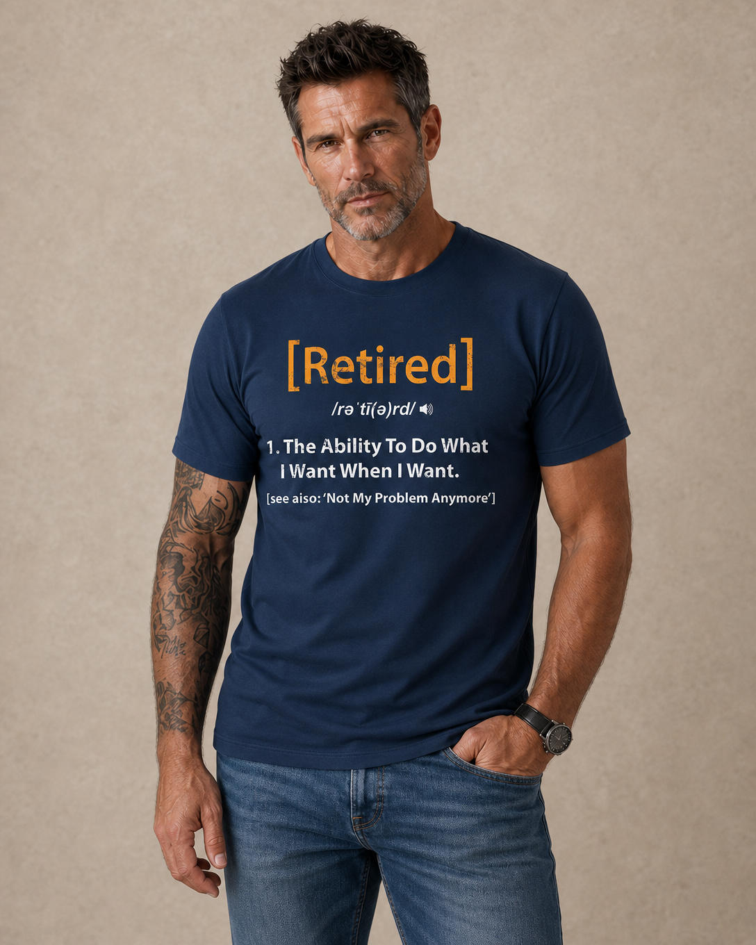 Retired Definition Not My Problem Anymore Funny Graphic Tee