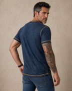 Papa Is My Favorite Funny Grandpa Graphic Henley Shirt