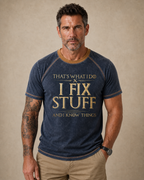 Dad Fixes Stuff Knows Things Vintage Shirt