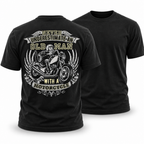 Never Underestimate Old Man Motorcycle Biker Funny Graphic Tee