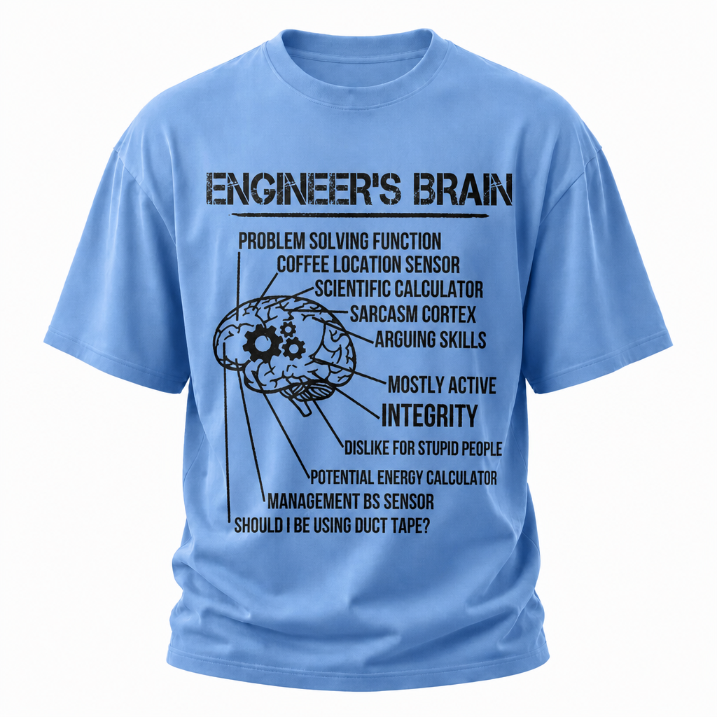 Engineer Brain Work Humor Graphic Tee