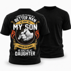 God Made Dad Better Son Daughter Angel Graphic Tee