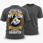 God Made Dad Better Son Daughter Angel Graphic Tee