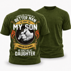 God Made Dad Better Son Daughter Angel Graphic Tee