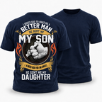 God Made Dad Better Son Daughter Angel Graphic Tee